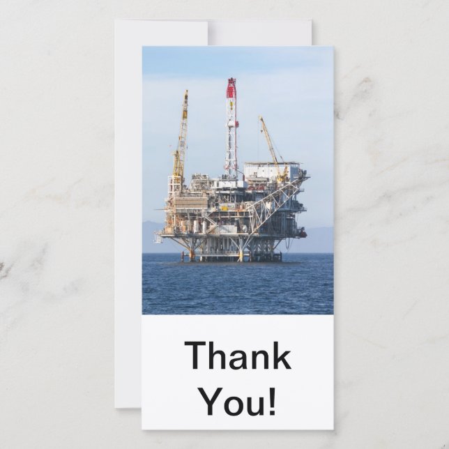 Oil Rig Thank You Card (Front)