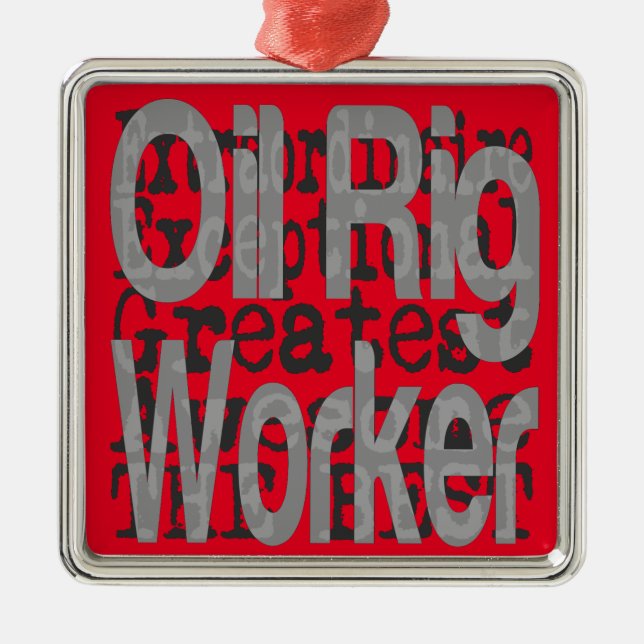 Oil Rig Worker Extraordinaire Metal Tree Decoration (Front)
