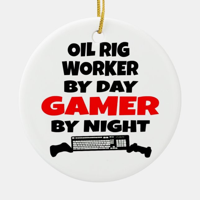 Oil Rig Worker Zombie Slayer Ceramic Tree Decoration (Front)