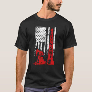 Oil Rigger Patriotic Roughneck Oil Worker T-Shirt