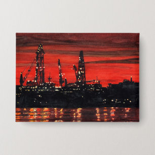 Oil Rigs at Night