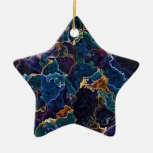 Oil Slick  Ceramic Ornament