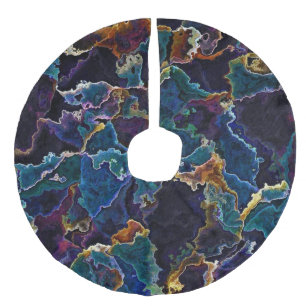 Oil Slick   Faux Linen Tree Skirt