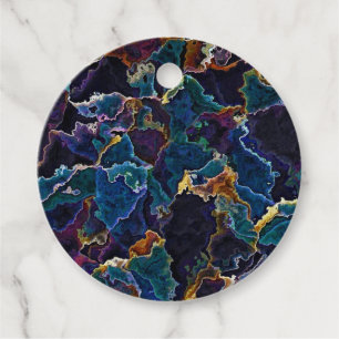 Oil Slick Favour Tags