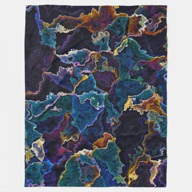 Oil Slick Fleece Blanket (Front)