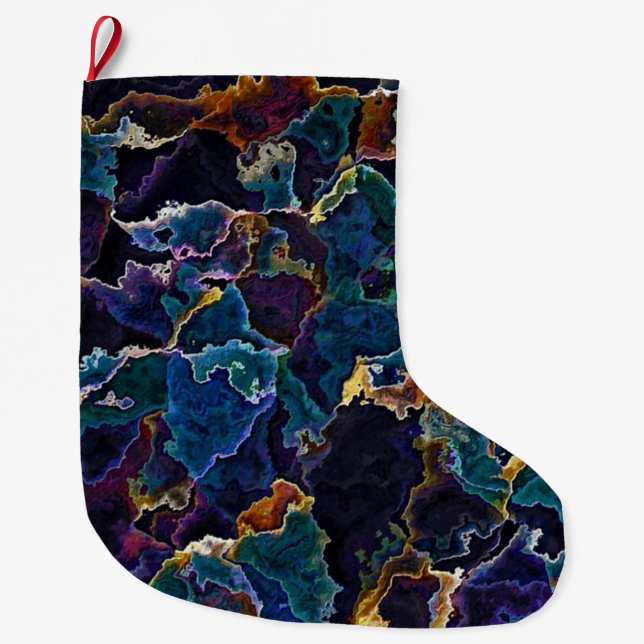 Oil Slick   Large Christmas Stocking (Front)