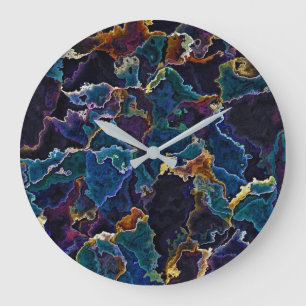 Oil Slick  Large Clock