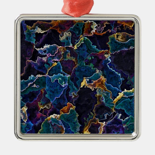 Oil Slick   Metal Tree Decoration (Front)
