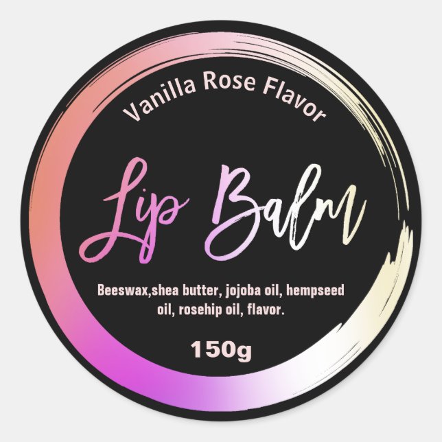 Oil Slick Paint Lip Balm Labels (Front)
