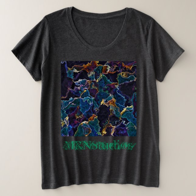 Oil Slick  Plus Size T-Shirt (Design Front)
