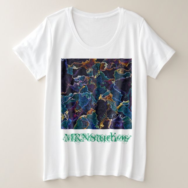 Oil Slick  Plus Size T-Shirt (Design Front)