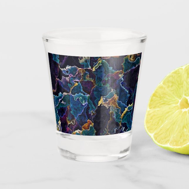 Oil Slick  Shot Glass (Front)