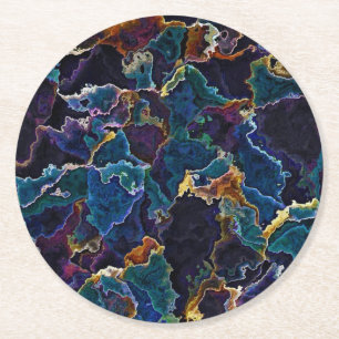 Oil Slick Square Paper Coaster