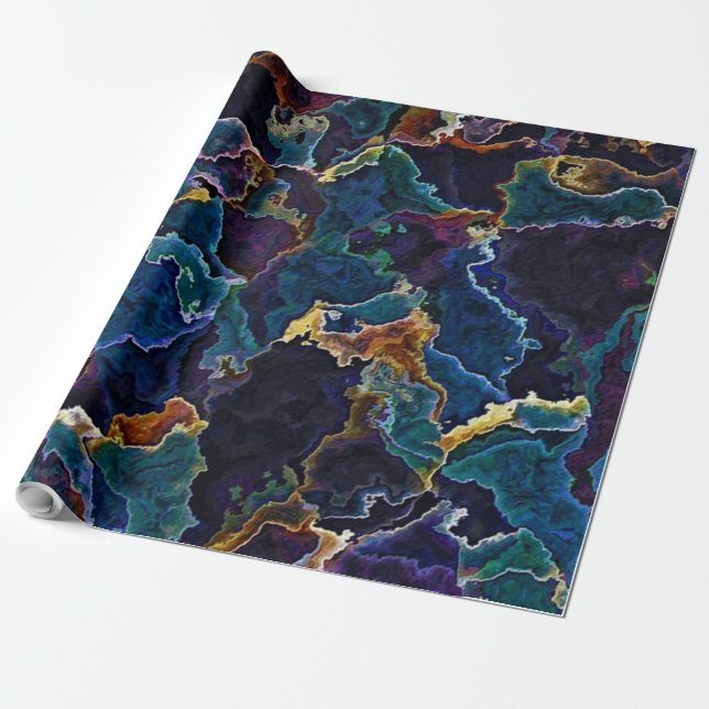 Oil Slick  Wrapping Paper (Unrolled)