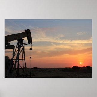Oil Sunrise Poster