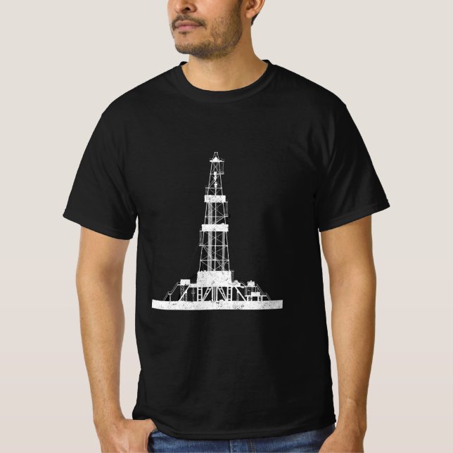 Oilfield Driller Drilling Rig T-Shirt (Front)