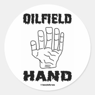 Oilfield Hand Oil Field Sticker
