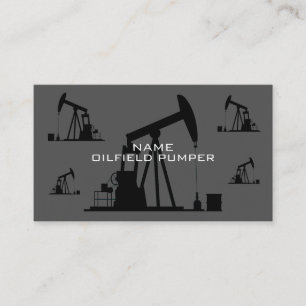 Oilfield Oil & Gas Production Maintenance Industry Business Card