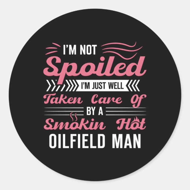 Oilfield Oil Rig Worker Classic Round Sticker (Front)