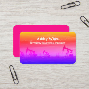 Oilfield Petroleum Custom QR Business Card