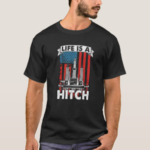 Oilfield Us Flag Fracking Fracker Oil Drilling T-Shirt