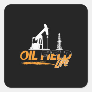 Oilfield Worker Oil Field Life Oil Rig Roughneck Square Sticker