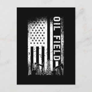 Oilfield Worker Oil Field Oil Rig Roughneck Gas Holiday Postcard