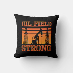 Oilfield Worker Oil Field Strong Oil Rig Roughneck Cushion