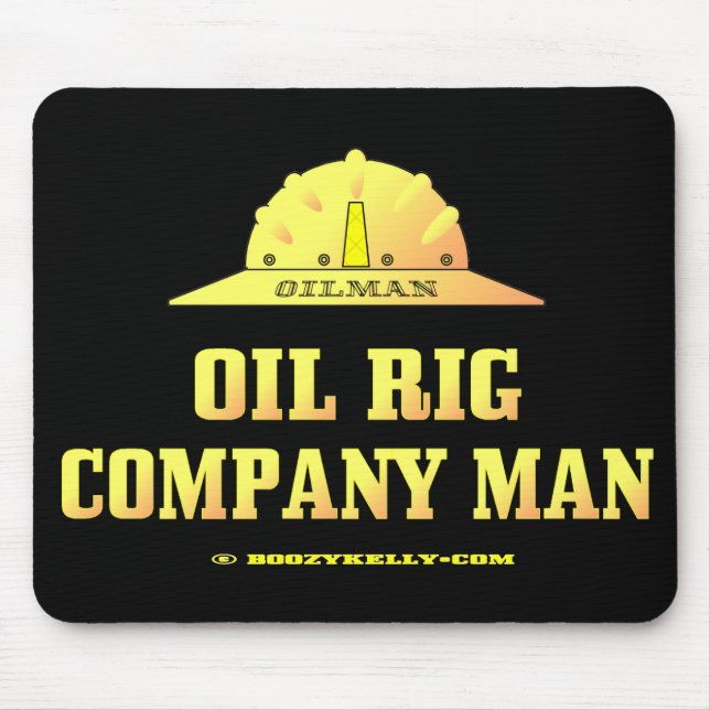 Oilman,Oil Rig Company Man,Drilling,Gas,Gold Mouse Pad (Front)