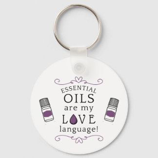 Oils are My Love Language Purple Key Ring