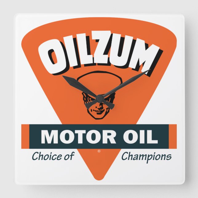 Oilzum Motor Oil vintage sign clock (Front)