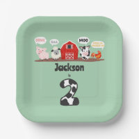 Oink Baa Moo 2nd Birthday Farm Animal Kids