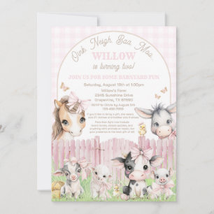 Oink Baa Moo Birthday Invitation