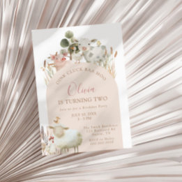 Oink Cluck Baa Moo Barnyard Birthday Invitation