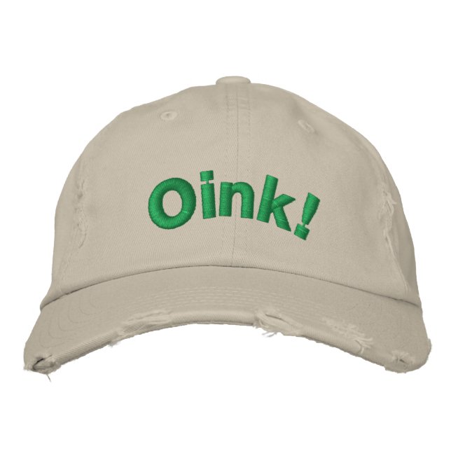 Oink! Embroidered Hat (Front)