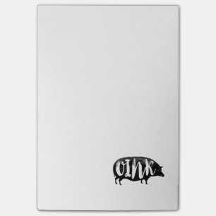 OINK Funny Vintage Pig Post-it Notes