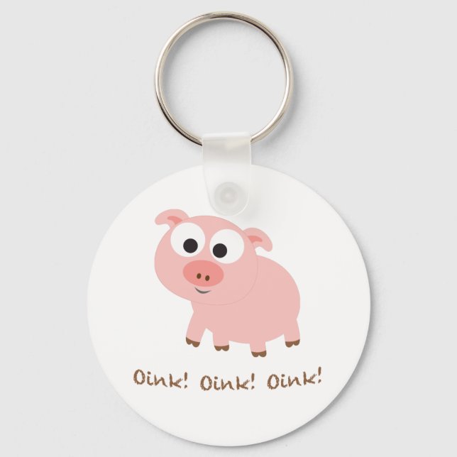 Oink! Oink! Oink! Key Ring (Front)
