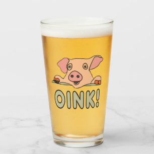 Oink Pig Glass