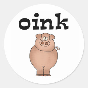 OINK PIGG CLASSIC ROUND STICKER