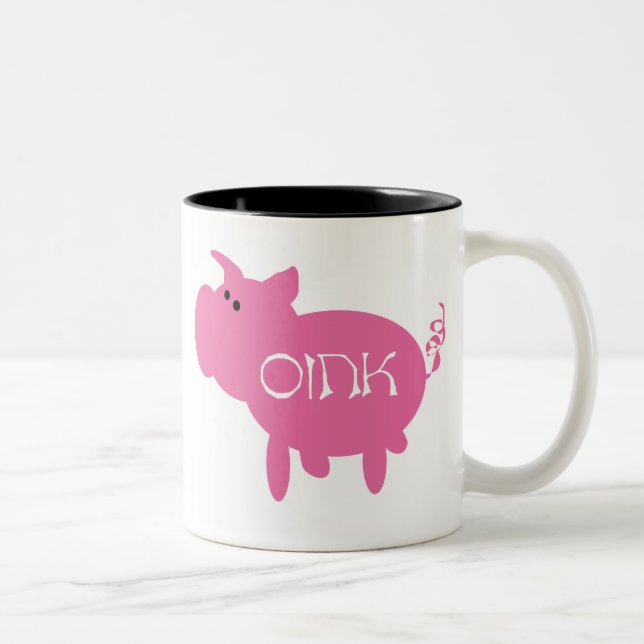 Oink Pink Pig Mug (Right)