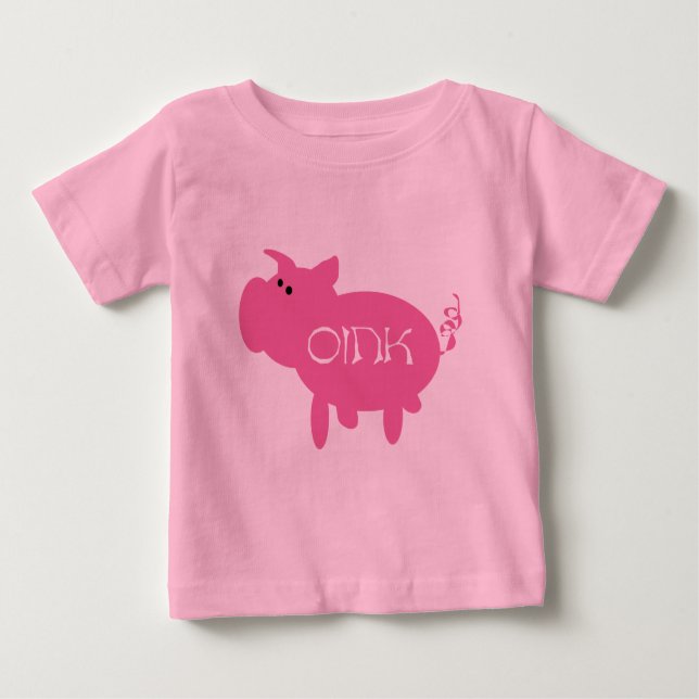 Oink Pink Pig Tshirts and Gifts (Front)