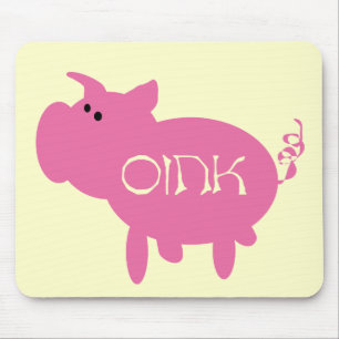 Oink Pink Pig Tshirts and Gifts Mouse Pad