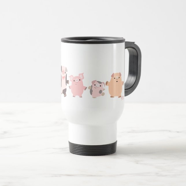 Oinky mug 2: the joyous bunch Commuter Mug (Front Right)