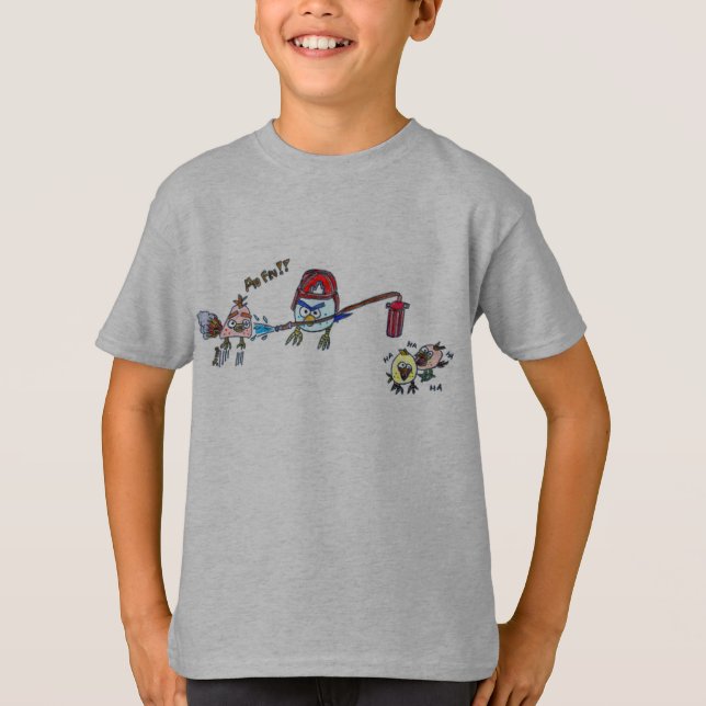 Oiseau en colère pompier T-Shirt (Front)