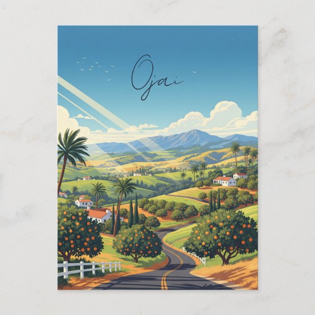 Ojai California Travel Postcard (Front)