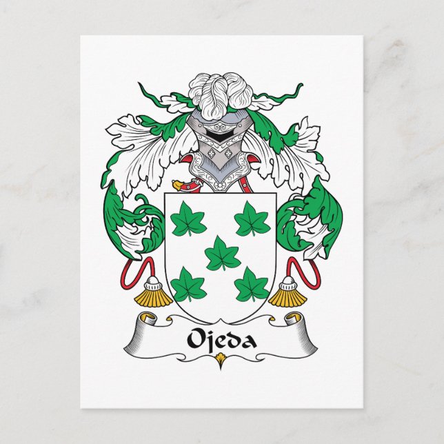 Ojeda Family Crest Postcard (Front)