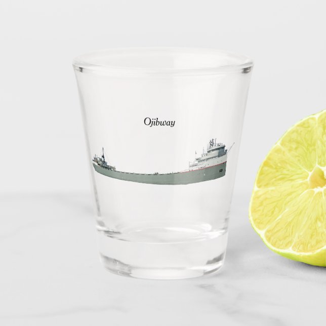 Ojibway shot glass (Front)