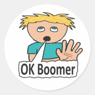 OK Boomer Classic Round Sticker