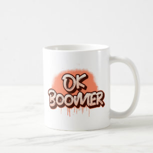 Ok Boomer in Red Graffiti Coffee Mug