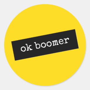 Ok Boomer Meme Classic Round Sticker